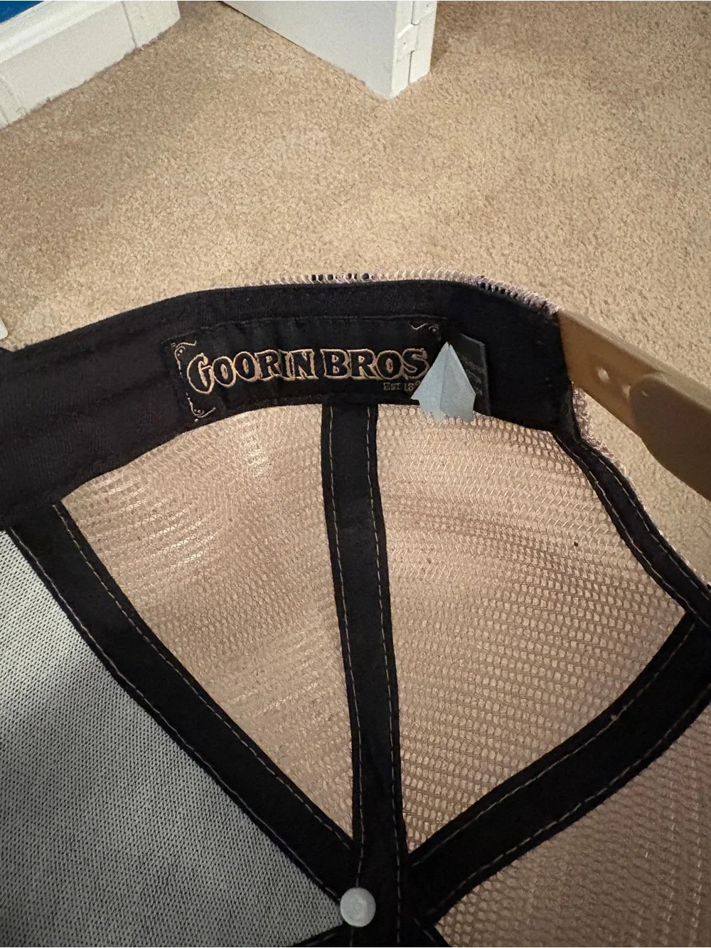 Goorin Bros Black and Tan Trucker Hat